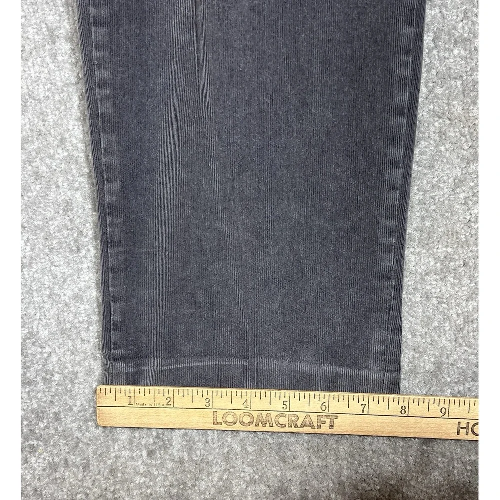 LAUREN Ralph Lauren Corduroy Pants Mens 38x32 Gray VTG Dog Print Waistband Trim